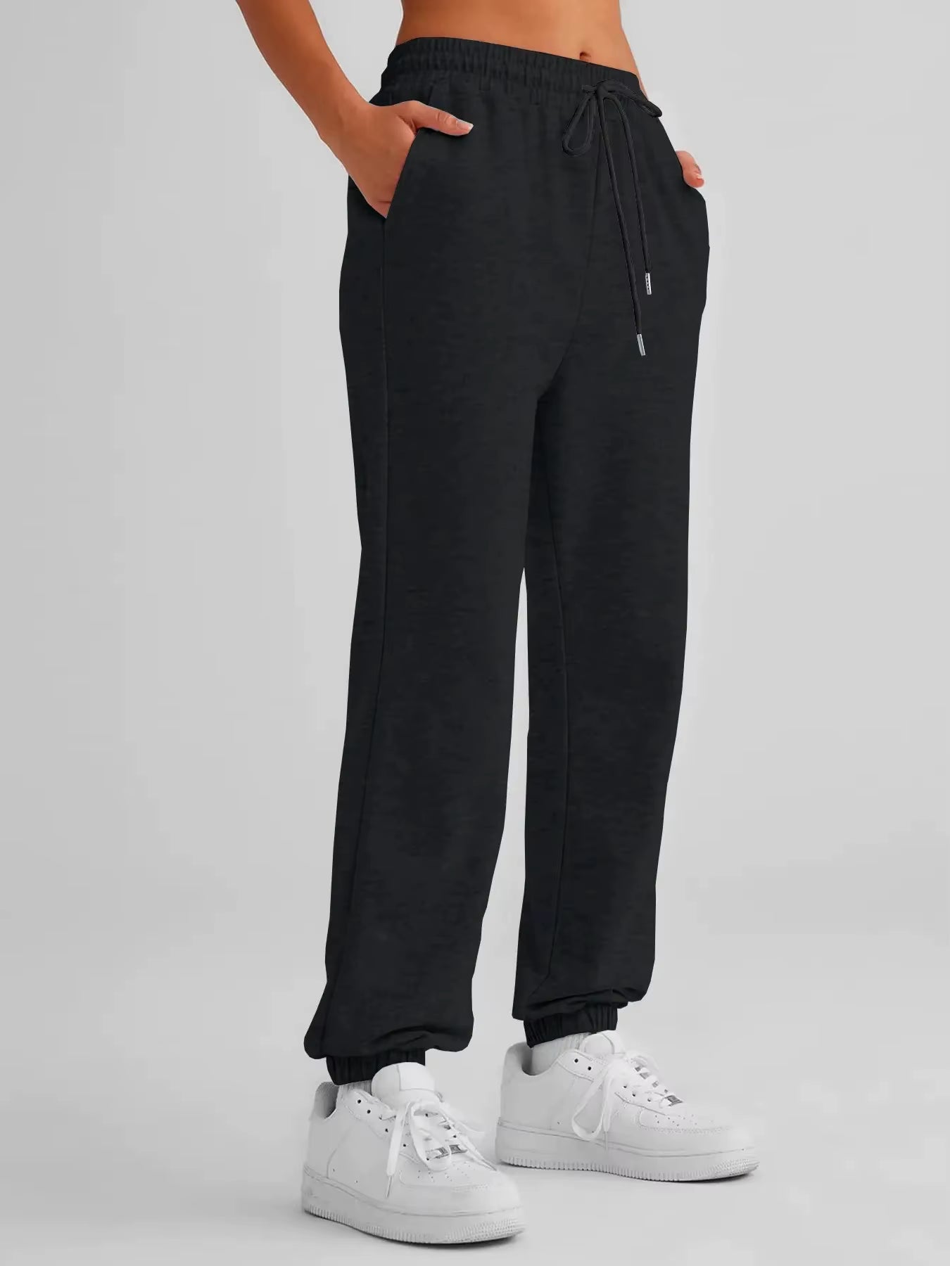 Women'S Cinch Bottom Sweatpants High Waisted Athletic Joggers