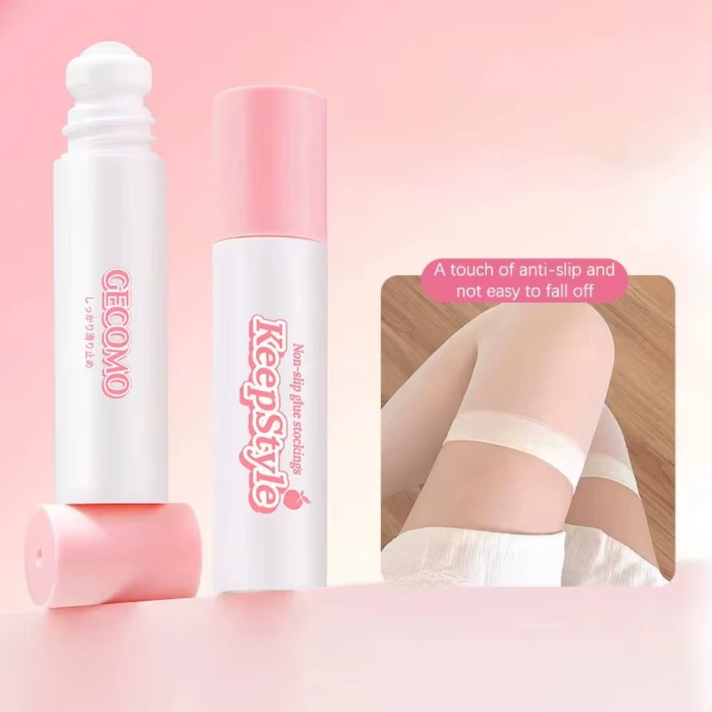 Portable 10G Anti-Slip Glue Body Skin Roll on Bra Non-Slip Fixed Adhesive Anti-Exposure Roll on Skin Adhesive for Clothing Dress