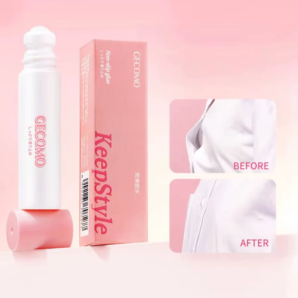 Portable 10G Anti-Slip Glue Body Skin Roll on Bra Non-Slip Fixed Adhesive Anti-Exposure Roll on Skin Adhesive for Clothing Dress