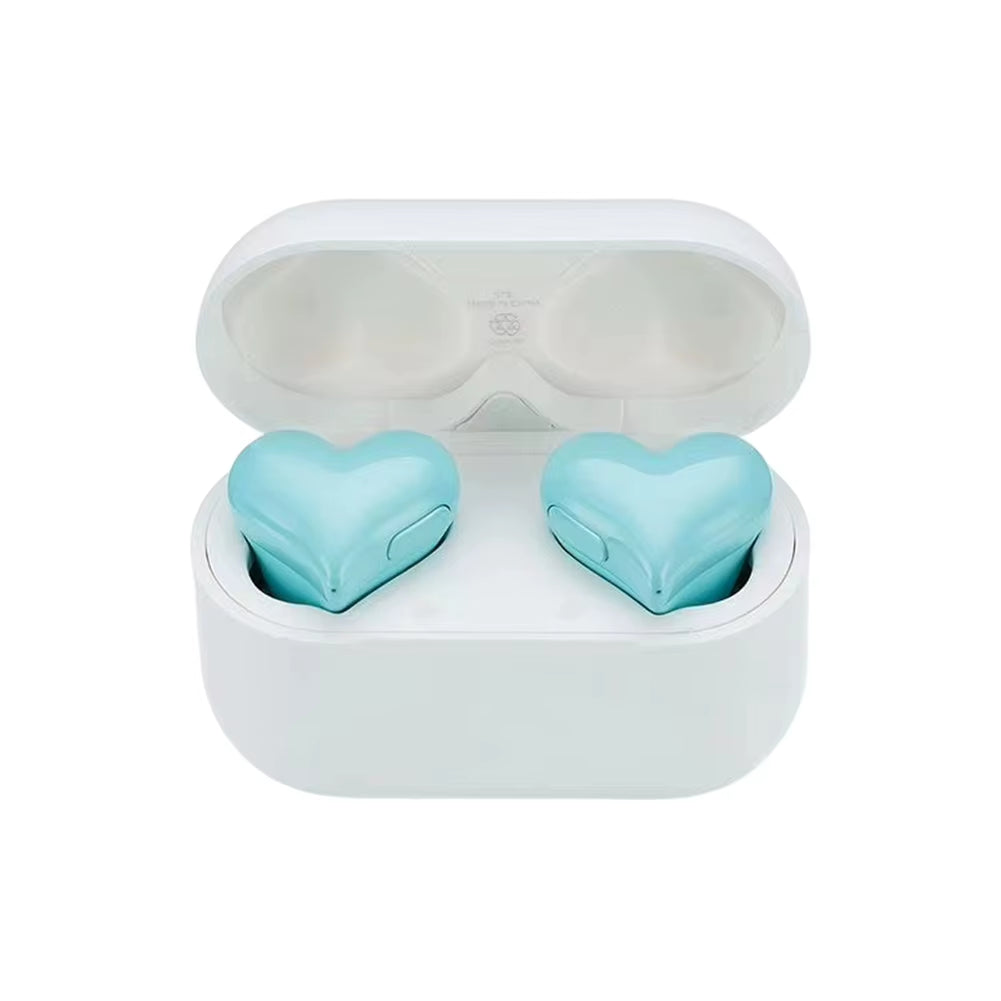 Fashion Wireless Earphones Hi-Fi Stereo Headphones Heartbuds Bluetooth-Compatible in Ear Noice Cancelling for Student Girl Women