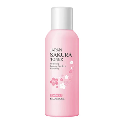 Cherry Blossoms Face Tonic Deep Moisturizing Oil-Control Shrink Pores Makeup Water Skin Care Sakura Toner Emulsion 100Ml