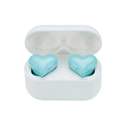 Fashion Wireless Earphones Hi-Fi Stereo Headphones Heartbuds Bluetooth-Compatible in Ear Noice Cancelling for Student Girl Women