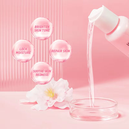 Cherry Blossoms Face Tonic Deep Moisturizing Oil-Control Shrink Pores Makeup Water Skin Care Sakura Toner Emulsion 100Ml